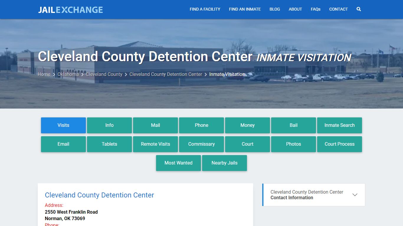 Inmate Visitation - Cleveland County Detention Center, OK - Jail Exchange